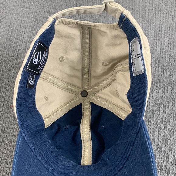 Platinum Series by Outdoor Cap Baseball Hat Unisex OSFA Two Tone Navy Tan - Picture 13 of 15